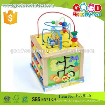 Brinquedos educativos multifuncionais mais baratos OEM bons brinquedos de madeira conjuntos de contas para crianças EZ3026